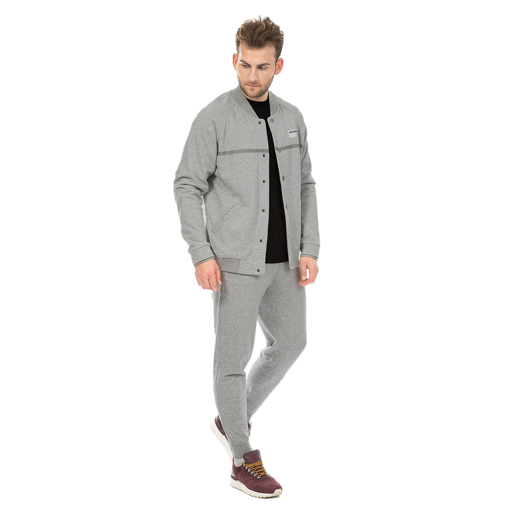 Бомбер NB Athletics Snap Front Fleece