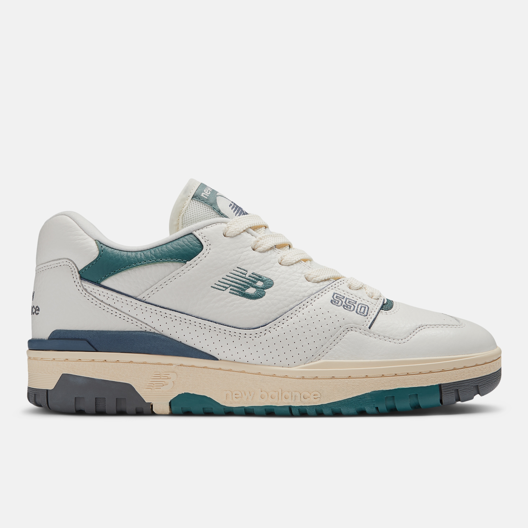 NEW BALANCE ★ UNISEX CASUAL SNEAKER - BB550PTB Кросівки уніс. BB550 білі/зел.