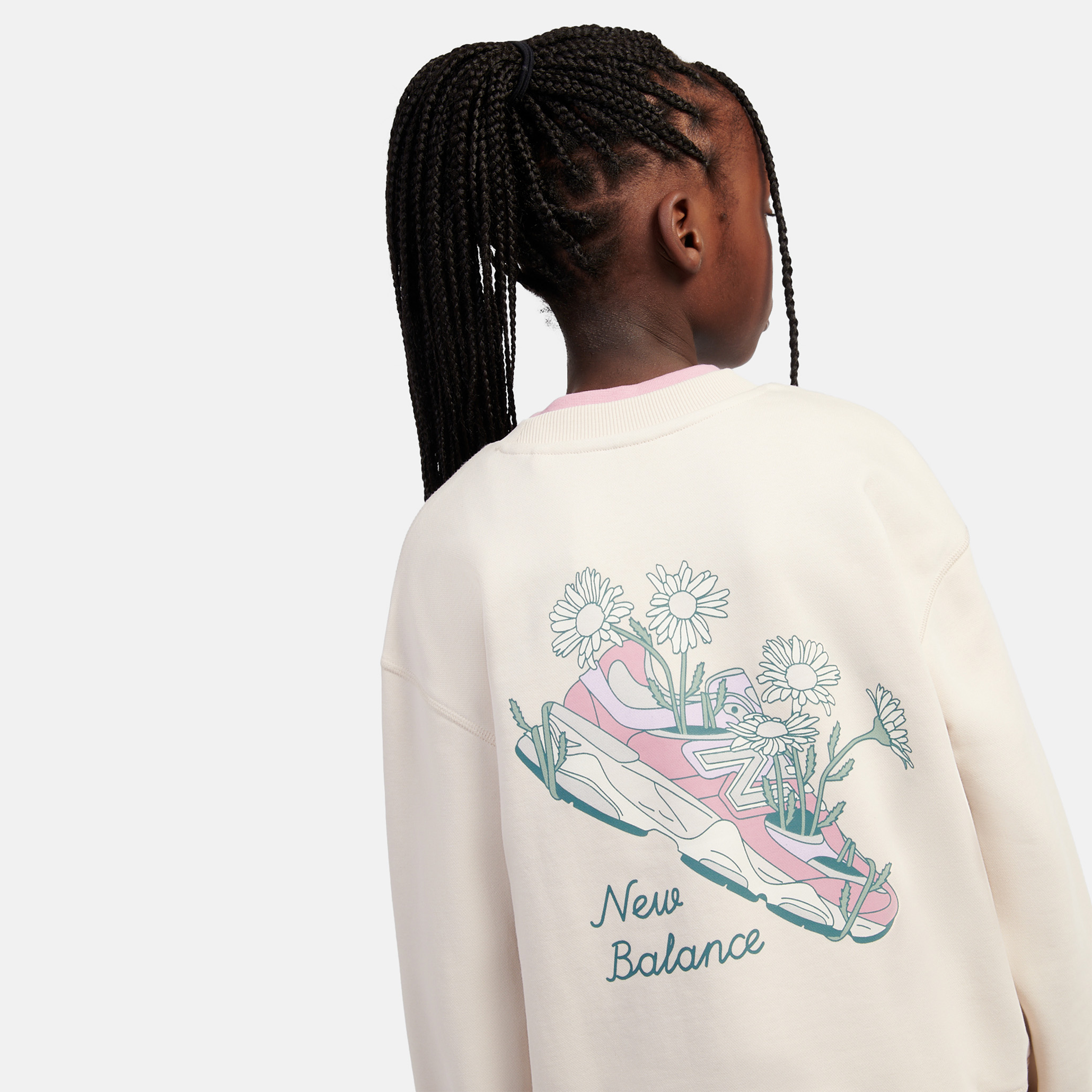 Дівчачий світшот Flower Shoe Graphic Crew